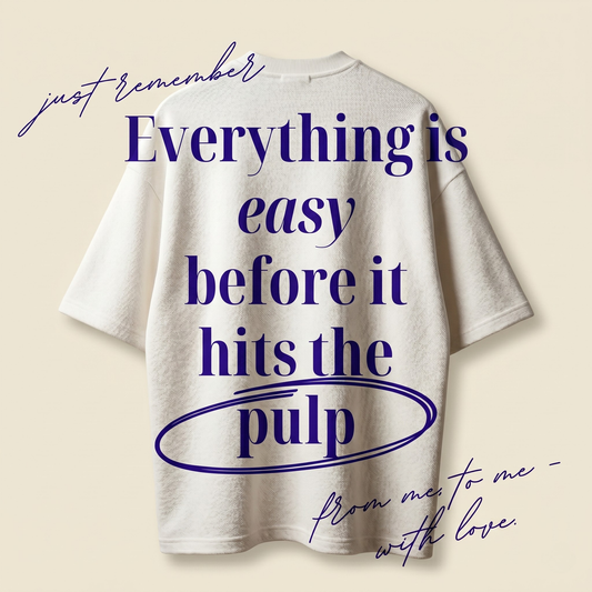 Before It Hits the Pulp Unisex Terry Oversized Tee